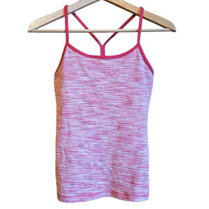 Lululemon Power Y Tank Top Racerback Built In Bra Pink Women's Size 6